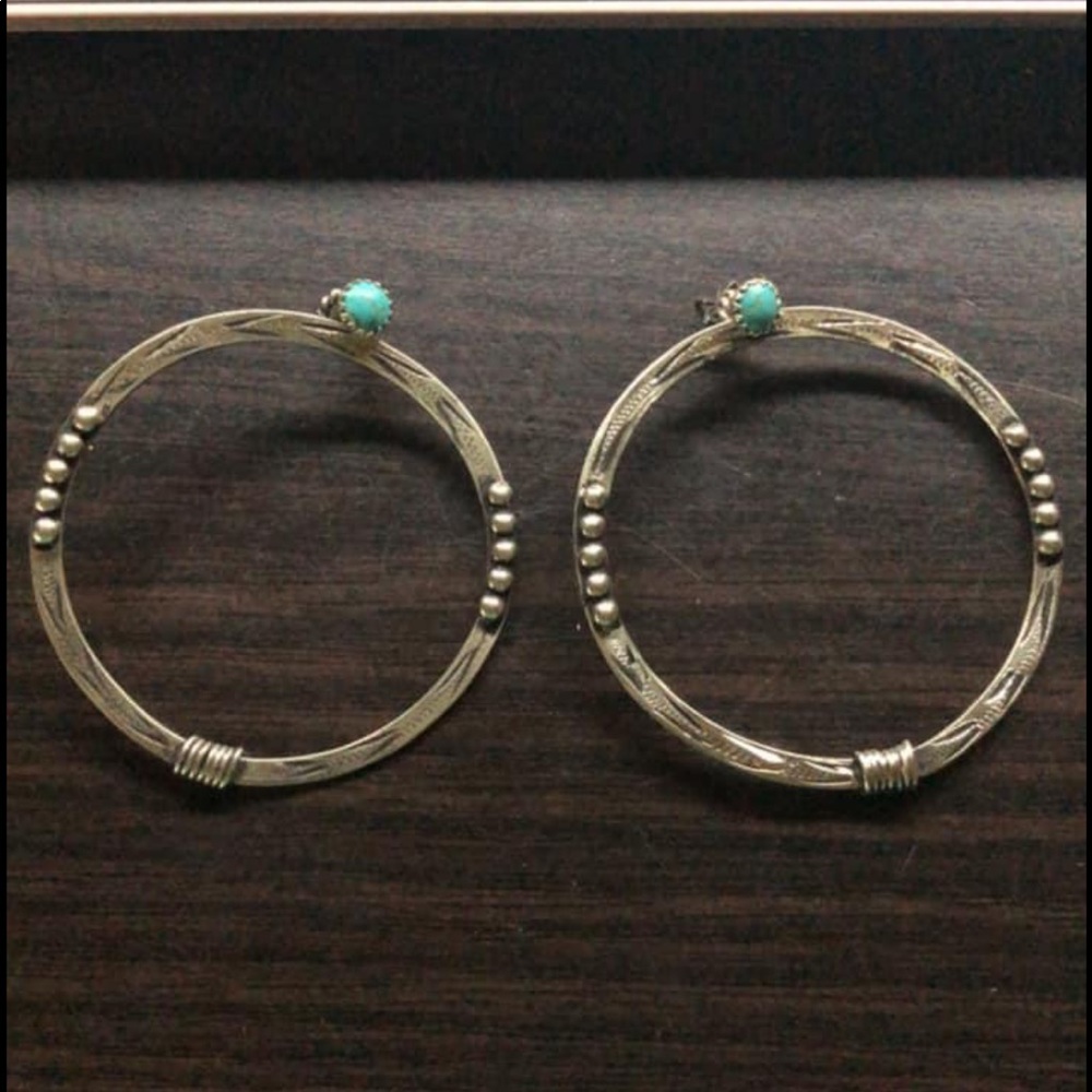 New never worn large handmade earrings